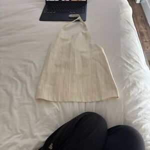 Babaton Cream Halter Top